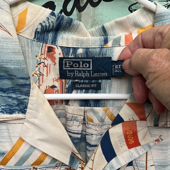 Vintage Ralph Lauren Men’s Boat print Shirt! - Picture 2 of 8